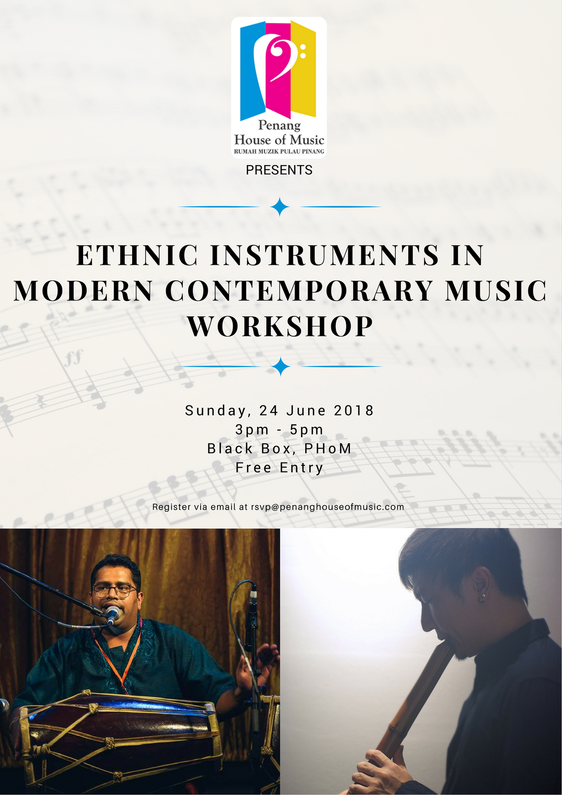 Ethnic Instruments in Modern Contemporary Music - A3 Poster